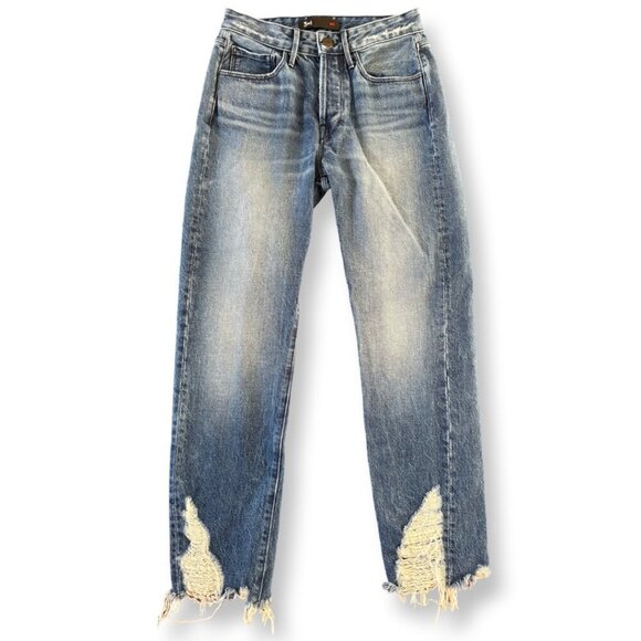 3x1 Higher Ground High-Rise Boyfriend Cropped Jeans Denim Size 24 - Picture 3 of 13